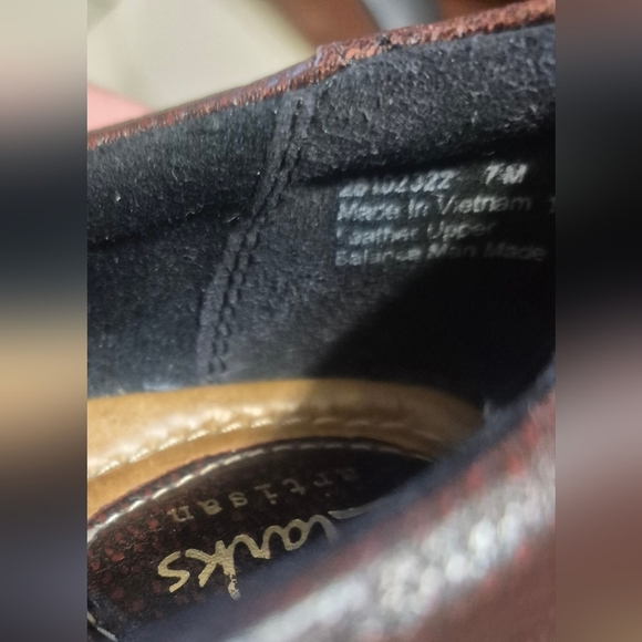 CLARKS Artisan Kessa Alcove Sz 7 Adjustable Strap Brown Leather - Picture 2 of 7